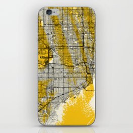 Miami Artistic Map - Yellow Collage iPhone Skin
