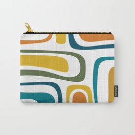 Palm Springs Midcentury Modern Abstract in Moroccan Teal, Orange, Mustard, Olive, and White Carry-All Pouch | 50S, Midmod, 1960S, Kierkegaarddesign, Colorful, Midcenturymodern, 1950S, Fifties, Mustard, Abstract 