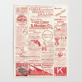 The old newspaper, vintage design illustration Poster