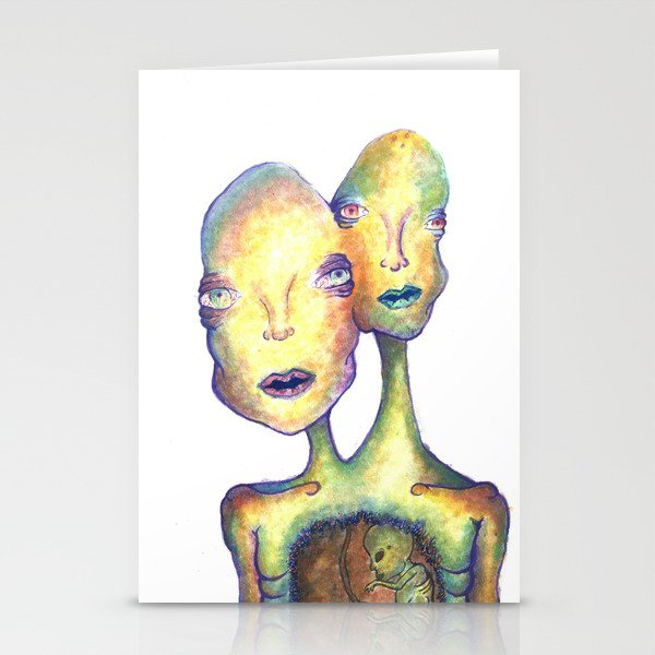 Two Headed Boy Stationery Cards