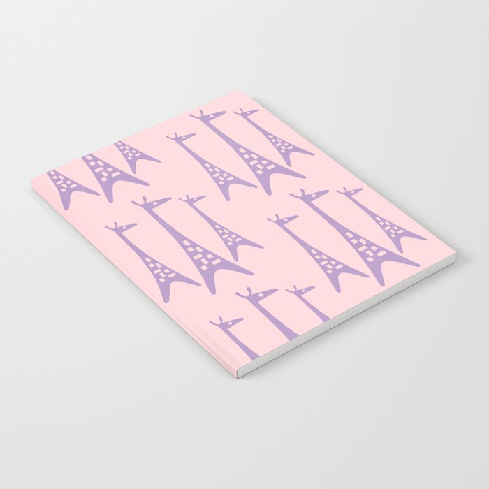 Lavender and Pink Giraffe Notebook