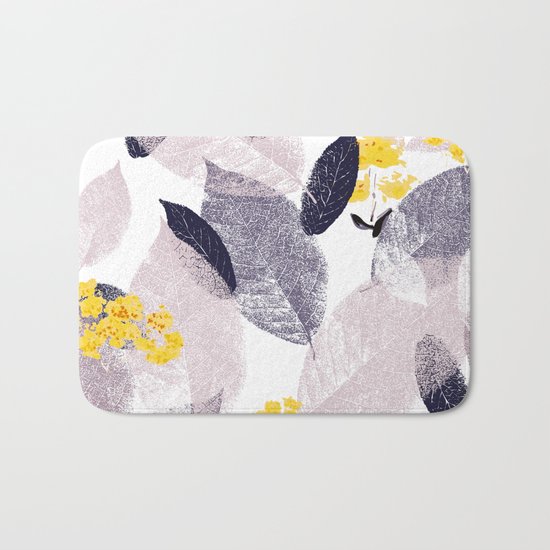 Abstract leaves Bath Mat