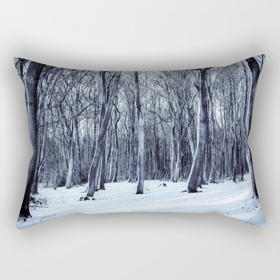 Black Winter Rectangular Pillow