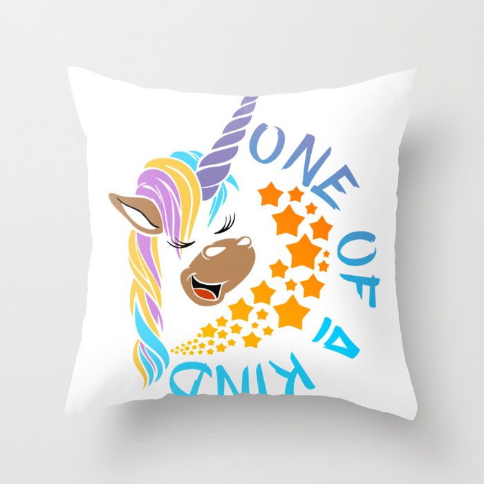Unicorn One Of A Kind Throw Pillow Unicorn One Of A Kind Throw Pillow