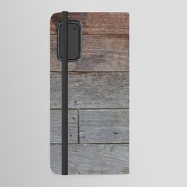 Old dirty wooden wall Android Wallet Case