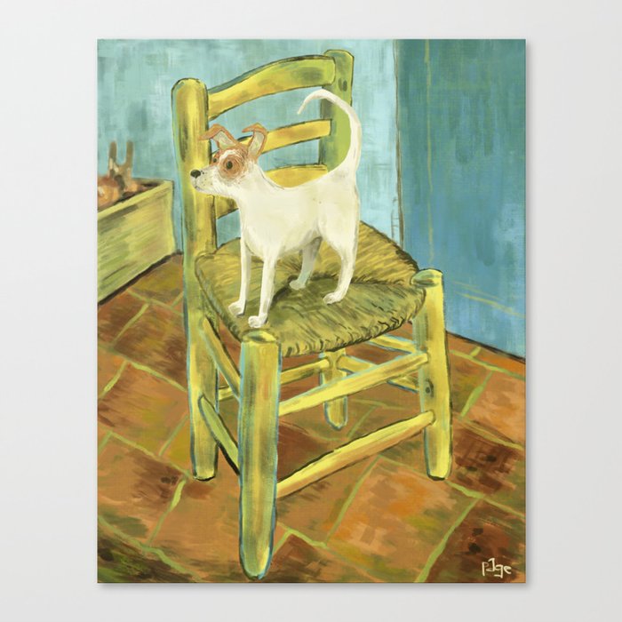 Yellow Chair Linus Canvas Print