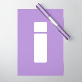 i (White & Lavender Letter) Wrapping Paper