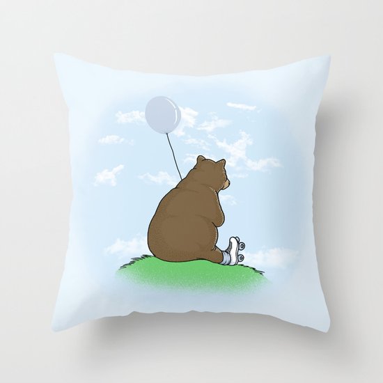 Cloudy the Bear Throw Pillow