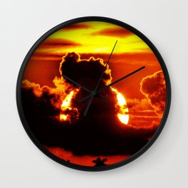 Cloud Wall Clock | Digital, Modernart, Floridalandscape, Cloud, Drama, Photo, Sun, Explosion, Dramatic, Sunset 