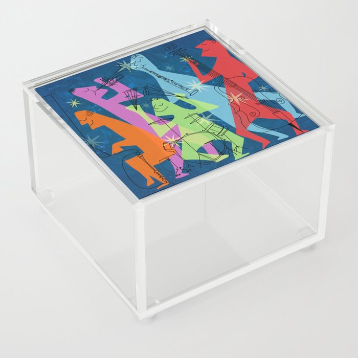 Mid-Century Modern Jazz Band Acrylic Box