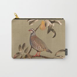 Partridge in Pear Tree Carry-All Pouch | Digital, Autumn, Painting, Spadecaller, Partridge, Bird, Holiday, Thanksgiving, Christmas 