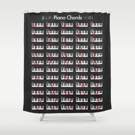 Piano Chords Shower Curtain