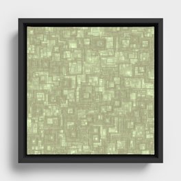 Green Mosaic Framed Canvas
