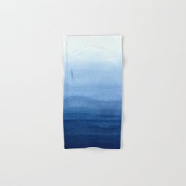 Blue Watercolor Ombré Hand & Bath Towel