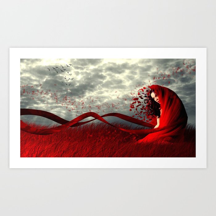 Red Wind Art Print