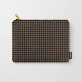 Mini Black and Brown Coffee Cowboy Buffalo Check Carry-All Pouch