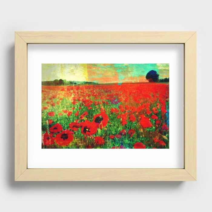 coquelicots Recessed Framed Print
