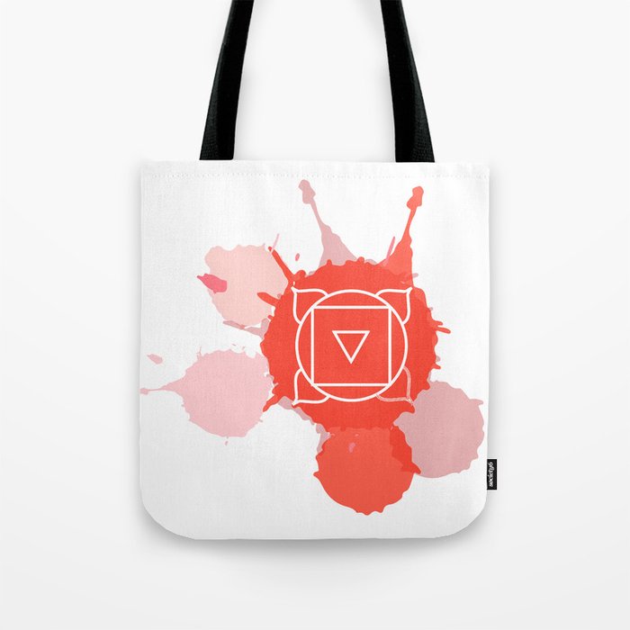 Muladhara chakra Meditation aura and seventh of the seven chakras symbol Tote Bag