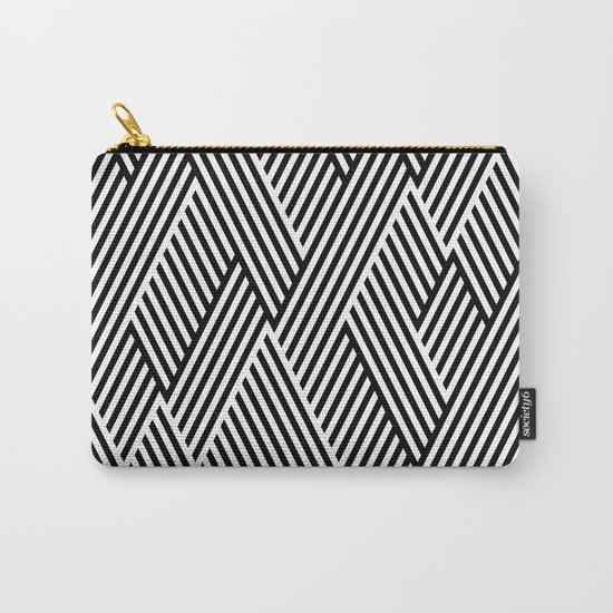 Black and White Carry-All Pouch