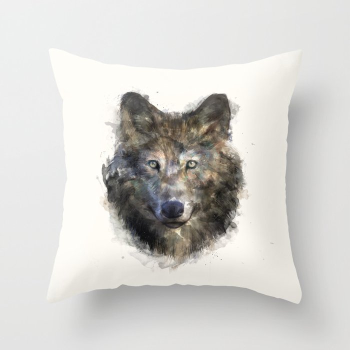 Wolf // Secure Throw Pillow