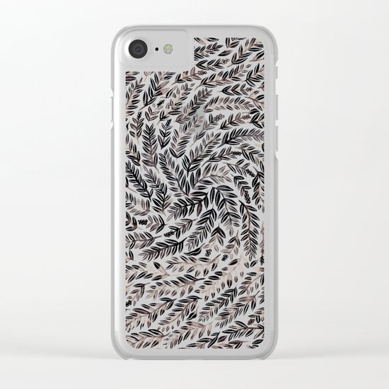 Black Branches Clear iPhone Case