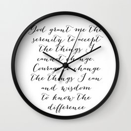 Serenity Prayer Wall Clocks For Any Decor Style Society6