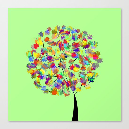 Tree of colors Canvas Print