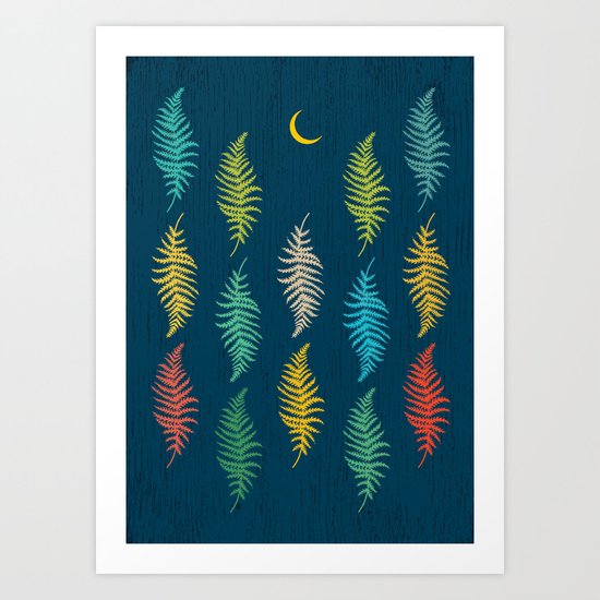 Vintage Fourteen Leafs Art Print