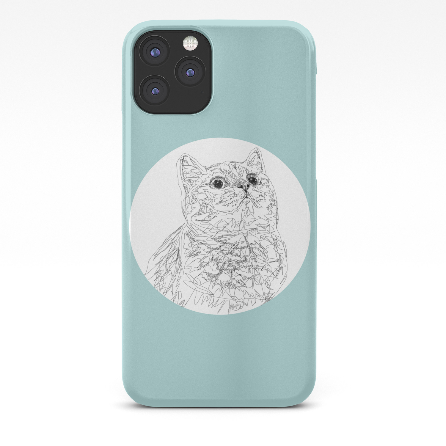 Kitty Cat In A Circle Iphone Case By Artofcindyhuang Society6
