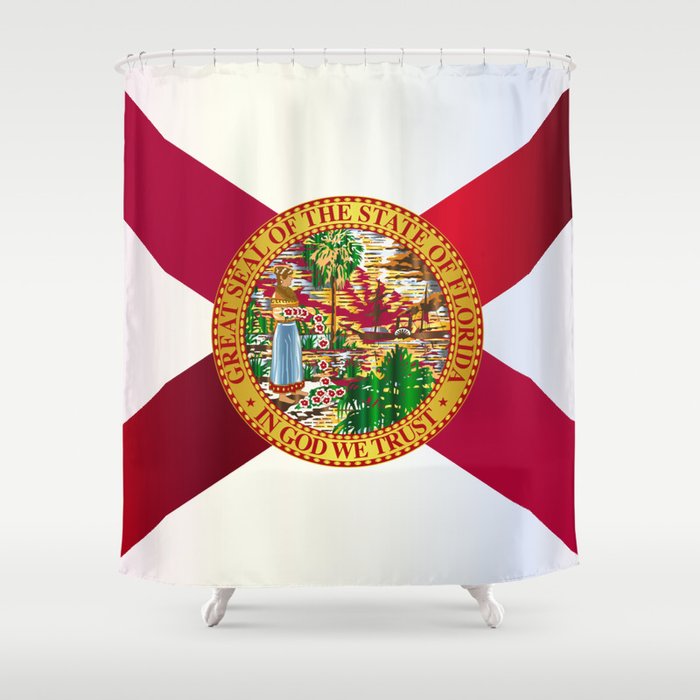 Florida State Metal Flag Shower Curtain