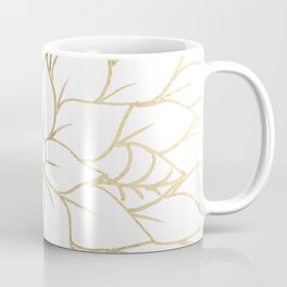 Gold faux foil chic floral elegant pattern Coffee Mug