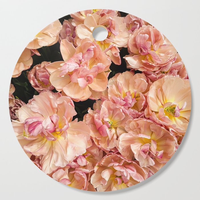 Flower bouquet cute pink aesthetic Cutting Board