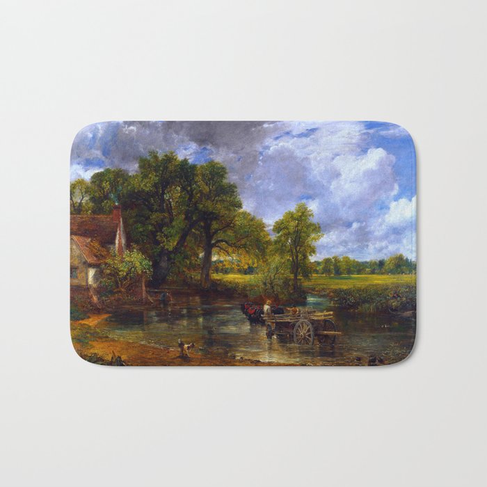 John Constable (British, 1776-1837) - The Hay Wain - 1821 - Romanticism (English School) - Landscape painting (Rural scene) - Oil on canvas - Digitally Enhanced Version - Bath Mat
