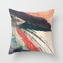 Thunder&Lightning {3}: Minimal watercolor abstract in pinks, blues, and greens Throw Pillow