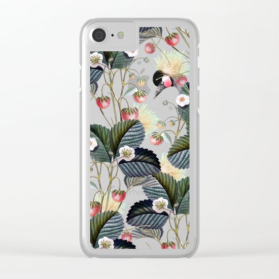 Strawberry Brush Hide-Out #society6 #decor #buyart Clear iPhone Case