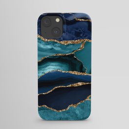 Ocean Blue Mermaid Marble iPhone Case