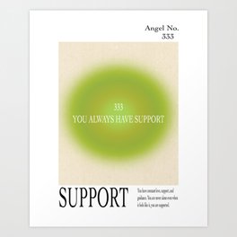 Angel Number 333 Support Poster Art Print