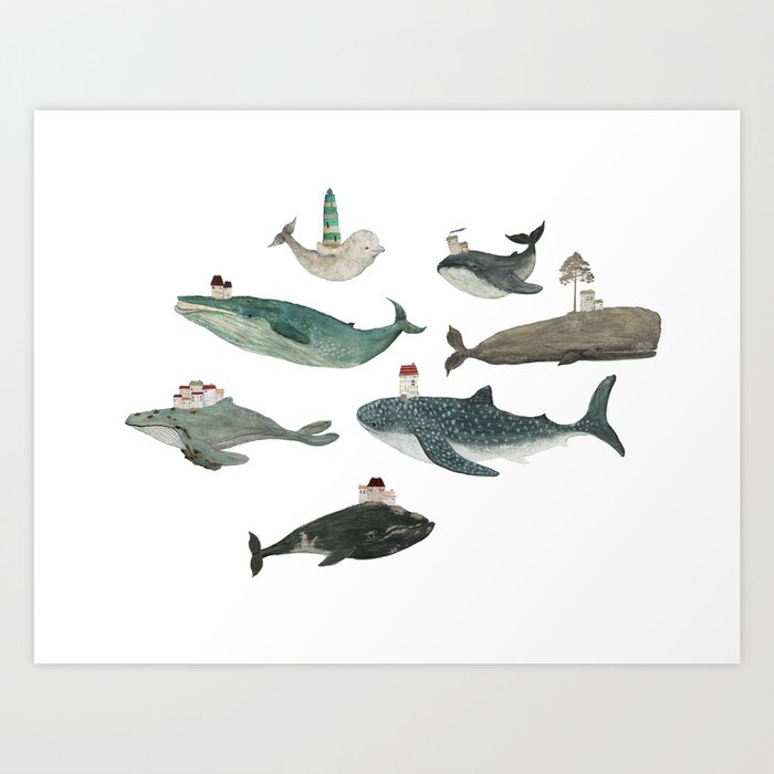 House whales Art Print