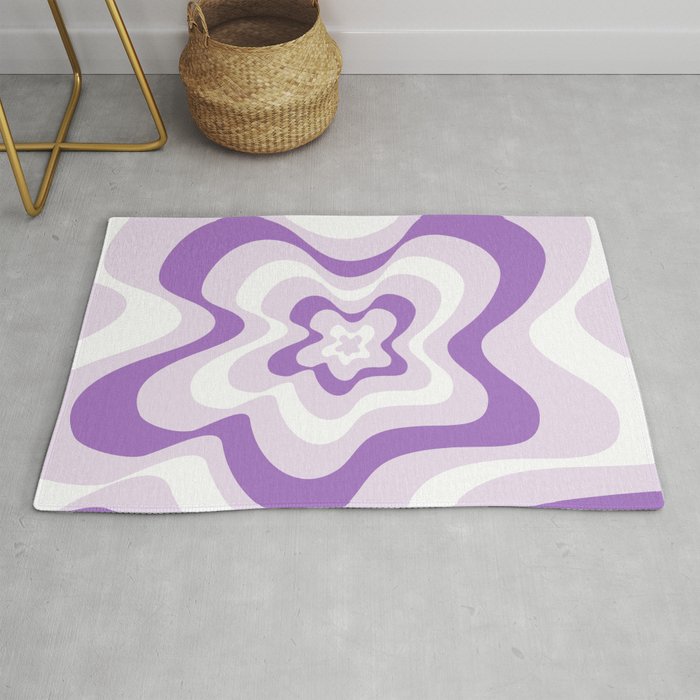 Abstract pattern - purple and white. Rug