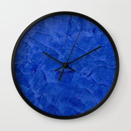 Dark Classic Blue Ombre Burnished Stucco - Faux Finishes - Venetian Plaster - Corbin Henry Wall Clock | Blueombre, Solidblue, Rusticglam, Beautifulblue, Bluehomedecor, Vintage, Pretty, Softblue, Darkblue, Italianblue 