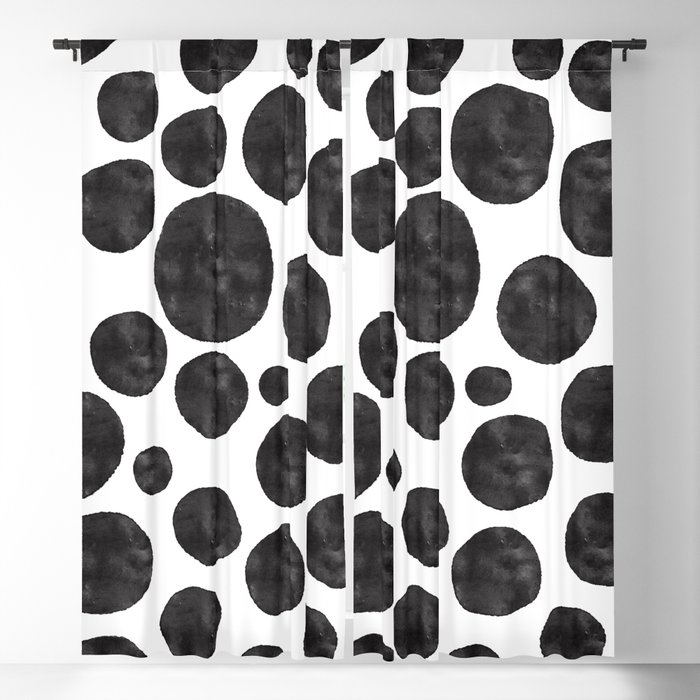 Hand-Painted Polka Dots Blackout Curtain
