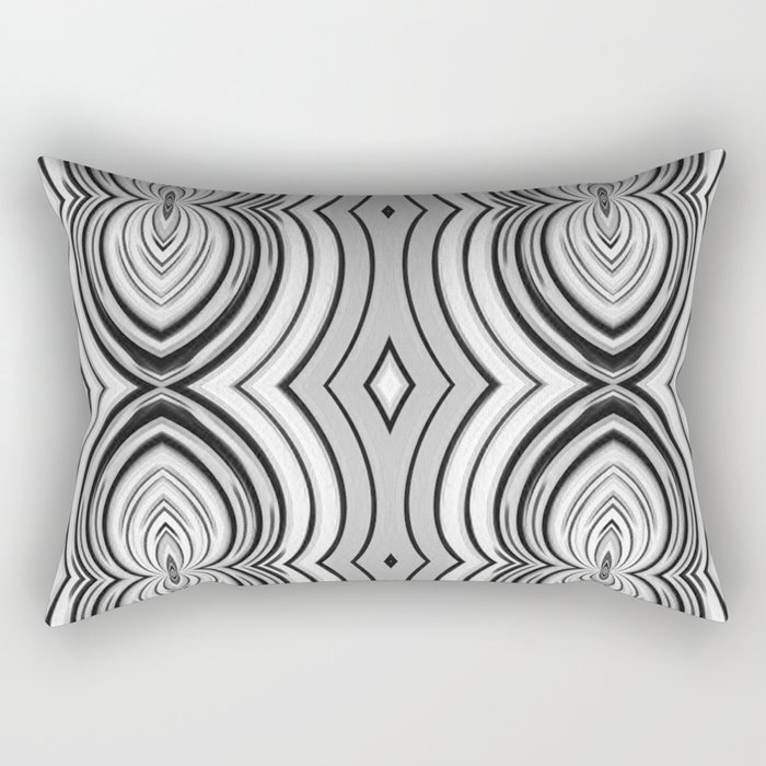 Bnw Pattern Rectangular Pillow