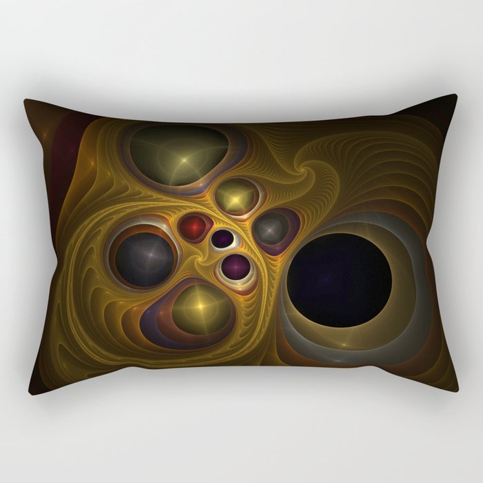 Colorful abstract fractal Rectangular Pillow
