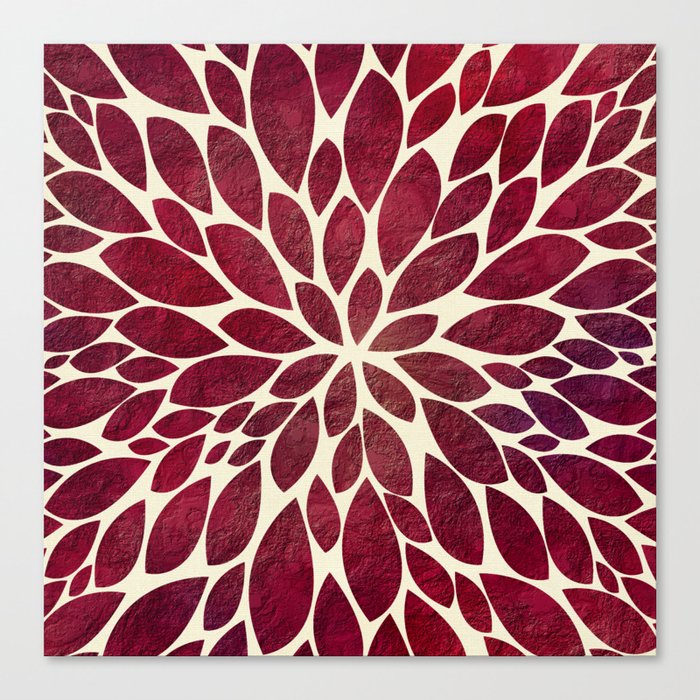 Petal Burst - Maroon Leinwanddruck Petal Burst - Maroon Leinwanddruck