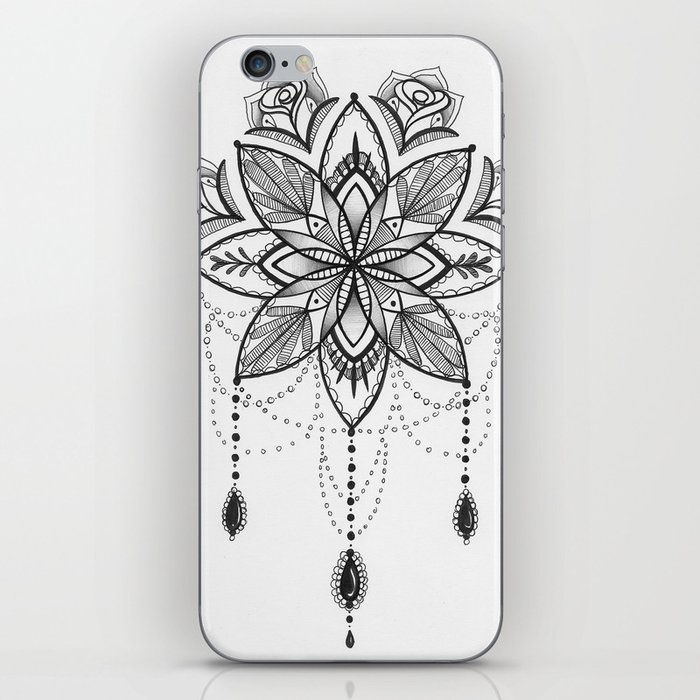 Flowing Mandala Chandelier Drawing iPhone Skin