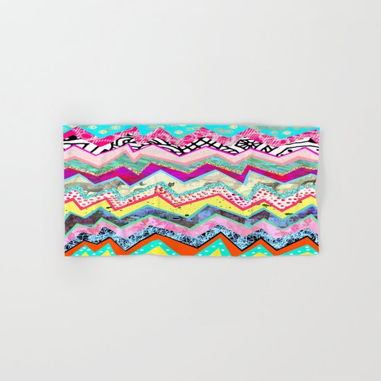 Rainbow Abstract Geometric Hand & Bath Towel