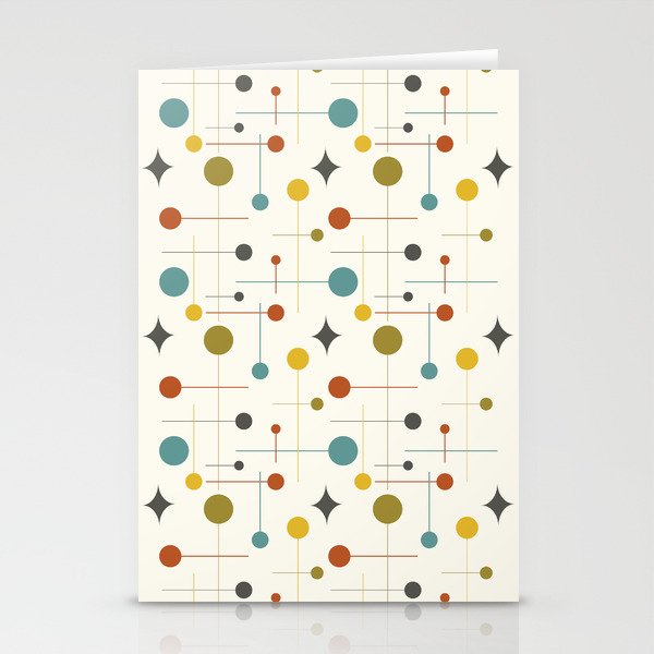 Mid Century Modern Abstract Pattern 29 Stationery Cards