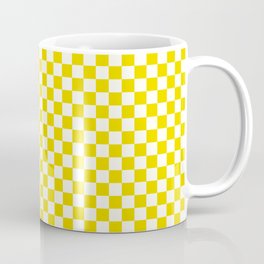 Mini Mini Check Pattern in Yellow Coffee Mug