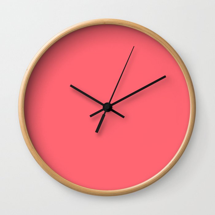 Cheapest Flesh Pink Grapefruit Color Wall Clock