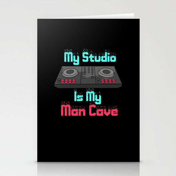 My Studio Is My Man Cave Stationery Cards